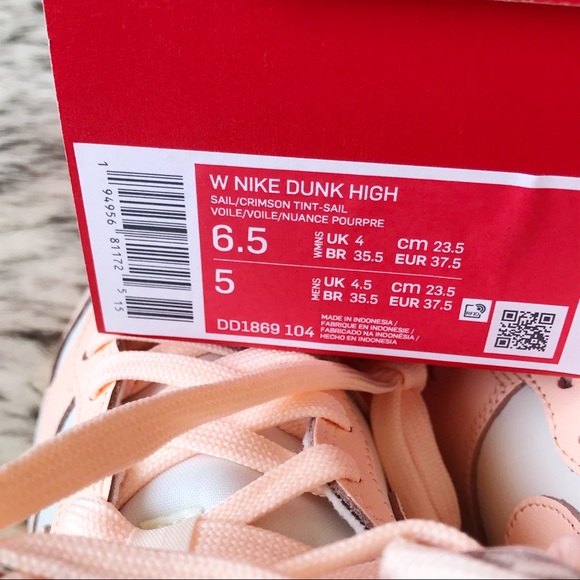 Nike Dunk High Crimson Tint Sail - Picture 10 of 10